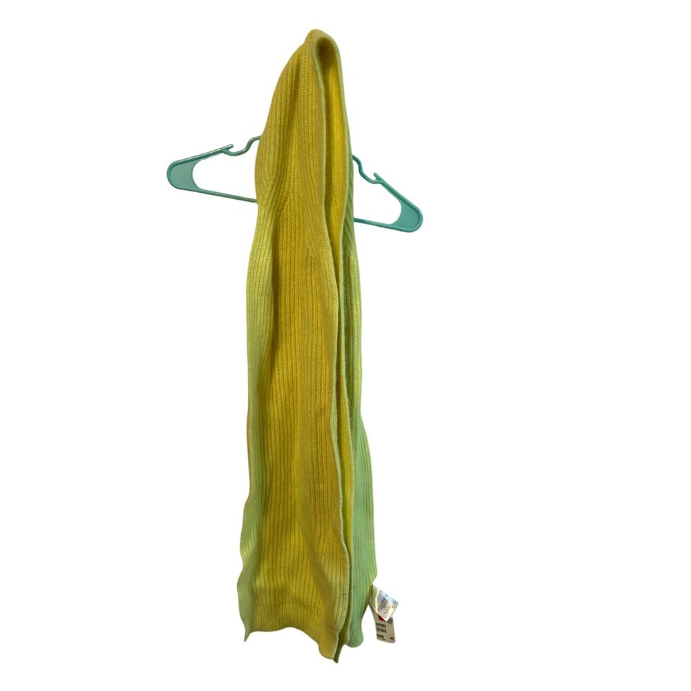 H&M Neon Yellow Angora Wool Scarf NWT